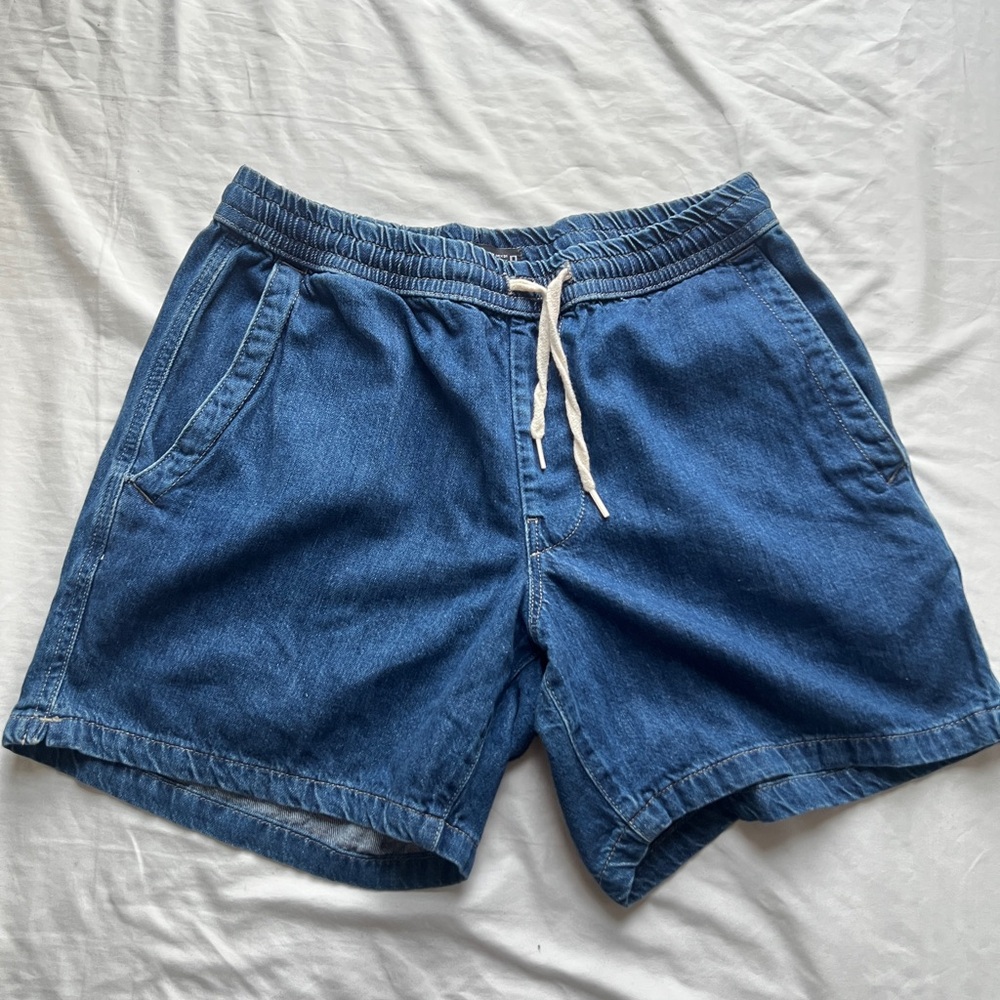 Zara Man Men’s Drawstring Denim Shorts Size 31 Medium Thin Summer
